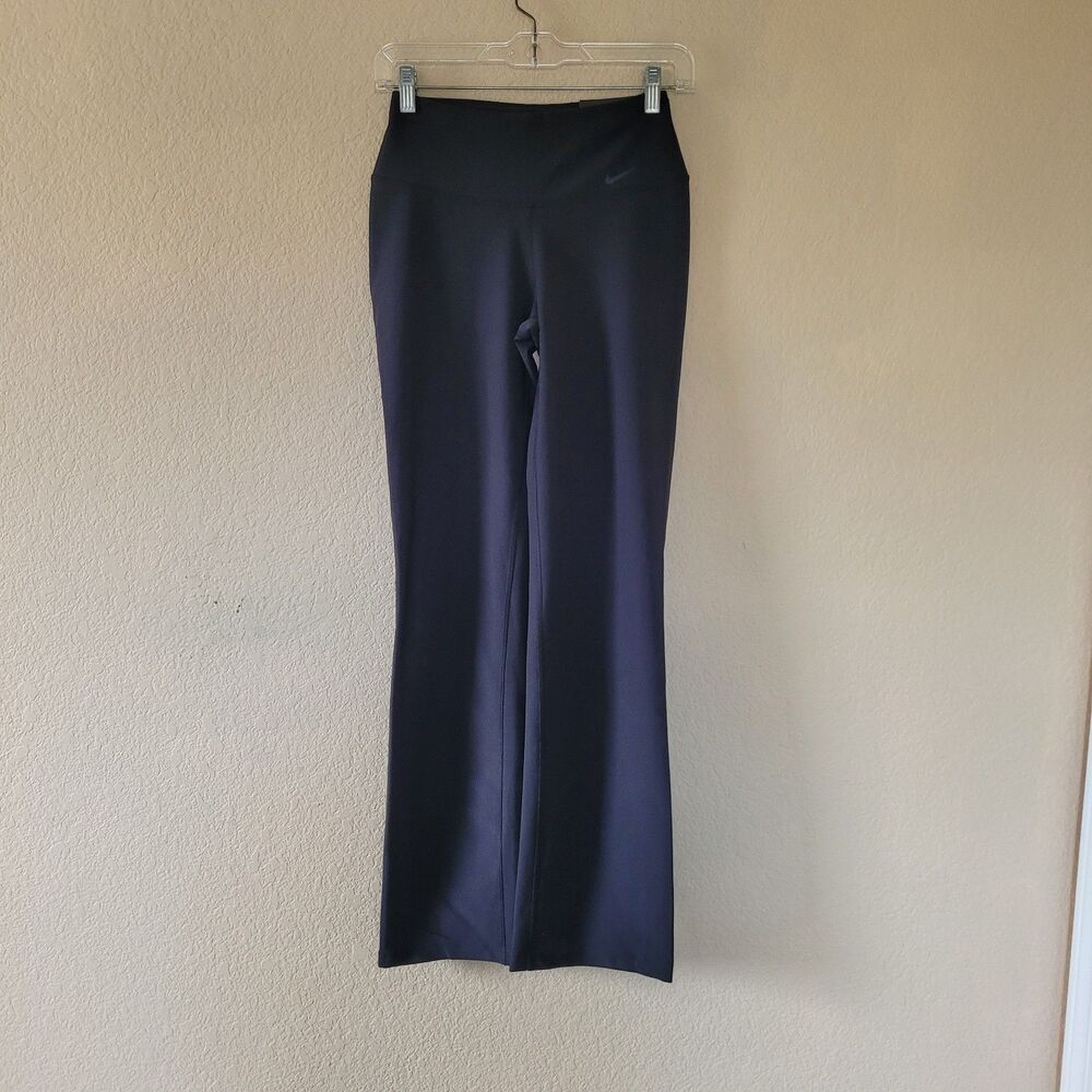 Nike Dri-FIT Legend Slim Yoga Pants Black Flare Wide Leg Athletic Womens Xs Nwt